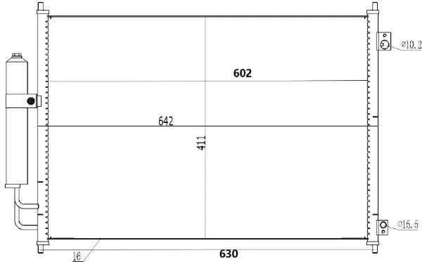 Kondensator, Klimaanlage MTR 13054679