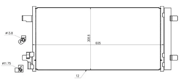 Kondensator, Klimaanlage MTR 13054680