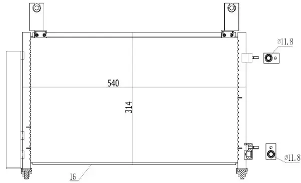 Kondensator, Klimaanlage MTR 13054685