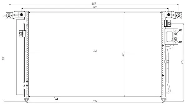 Kondensator, Klimaanlage MTR 13054686