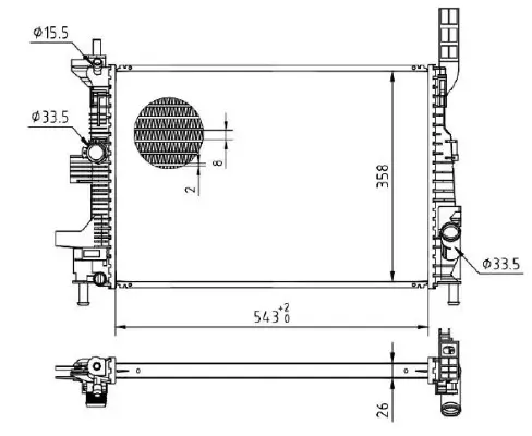 Kühler, Motorkühlung MTR 13054701