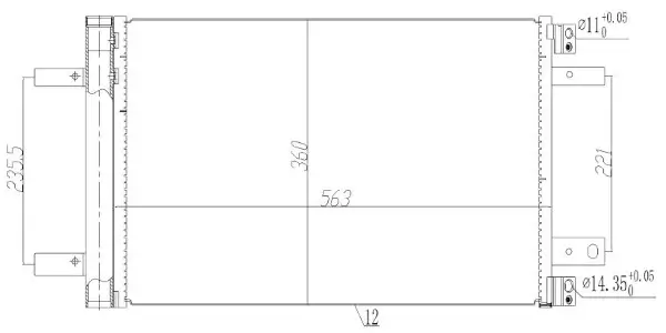 Kondensator, Klimaanlage MTR 13054704