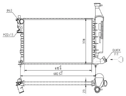 Kühler, Motorkühlung MTR 13054707 Bild Kühler, Motorkühlung MTR 13054707
