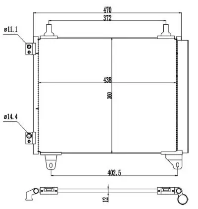 Kondensator, Klimaanlage MTR 13054713