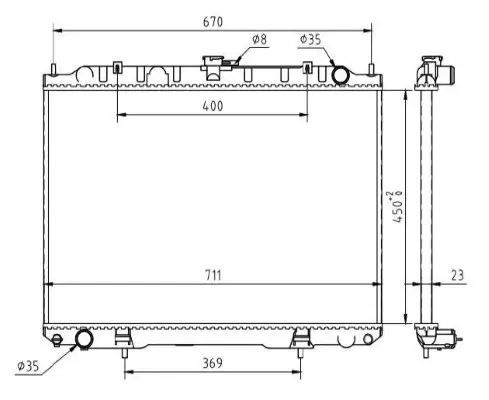 Kühler, Motorkühlung MTR 13054715