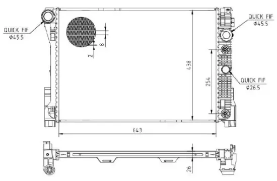 Kühler, Motorkühlung MTR 13054717 Bild Kühler, Motorkühlung MTR 13054717