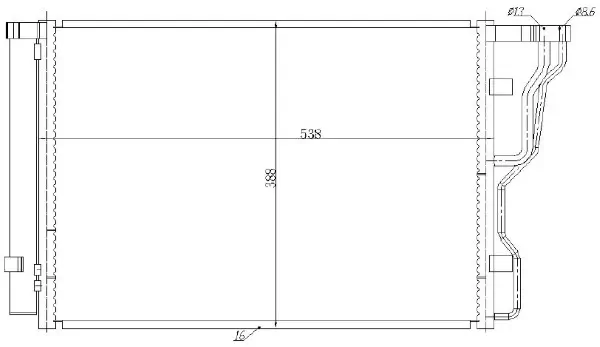 Kondensator, Klimaanlage MTR 13054722