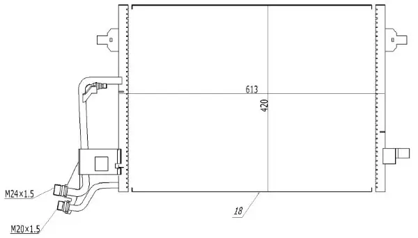 Kondensator, Klimaanlage MTR 13054725
