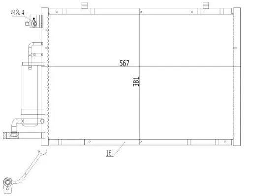 Kondensator, Klimaanlage MTR 13054731