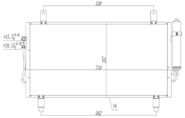 Kondensator, Klimaanlage MTR 13054735