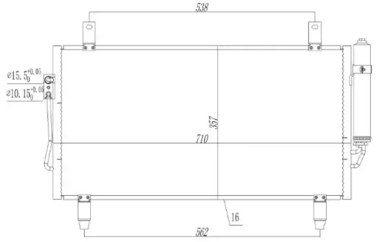 Kondensator, Klimaanlage MTR 13054735 Bild Kondensator, Klimaanlage MTR 13054735