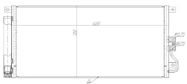 Kondensator, Klimaanlage MTR 13054736