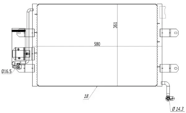 Kondensator, Klimaanlage MTR 13054746