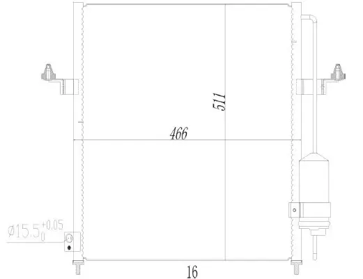 Kondensator, Klimaanlage MTR 13054748