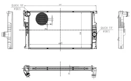 Kühler, Motorkühlung MTR 13054766 Bild Kühler, Motorkühlung MTR 13054766
