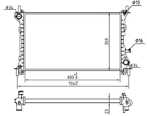Kühler, Motorkühlung MTR 13054771 Bild Kühler, Motorkühlung MTR 13054771
