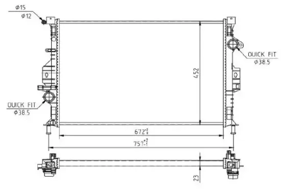Kühler, Motorkühlung MTR 13054775 Bild Kühler, Motorkühlung MTR 13054775