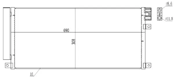 Kondensator, Klimaanlage MTR 13054776