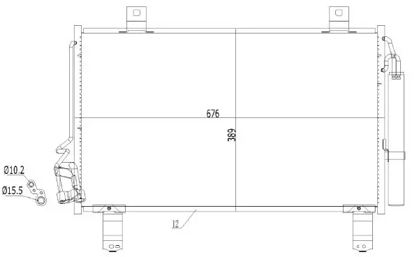 Kondensator, Klimaanlage MTR 13054777