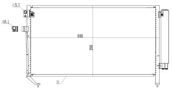 Kondensator, Klimaanlage MTR 13054780