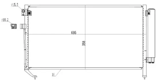 Kondensator, Klimaanlage MTR 13054780 Bild Kondensator, Klimaanlage MTR 13054780
