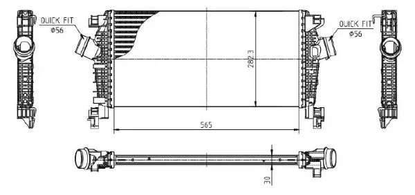 Ladeluftkühler MTR 13054781