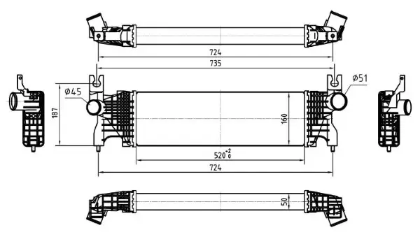 Ladeluftkühler MTR 13054787