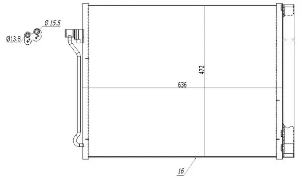 Kondensator, Klimaanlage MTR 13054790