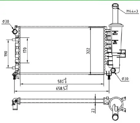 Kühler, Motorkühlung MTR 13054802 Bild Kühler, Motorkühlung MTR 13054802