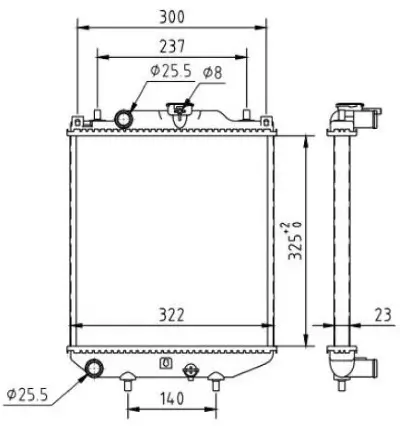Kühler, Motorkühlung MTR 13054803 Bild Kühler, Motorkühlung MTR 13054803