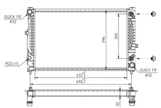 Kühler, Motorkühlung MTR 13054805 Bild Kühler, Motorkühlung MTR 13054805