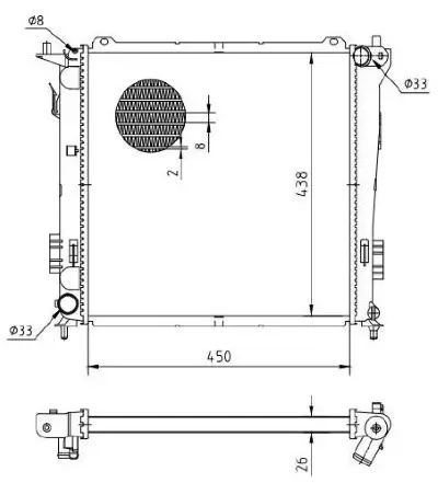 Kühler, Motorkühlung MTR 13054808