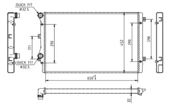 Kühler, Motorkühlung MTR 13054811 Bild Kühler, Motorkühlung MTR 13054811