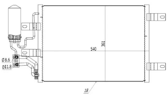 Kondensator, Klimaanlage MTR 13054815 Bild Kondensator, Klimaanlage MTR 13054815