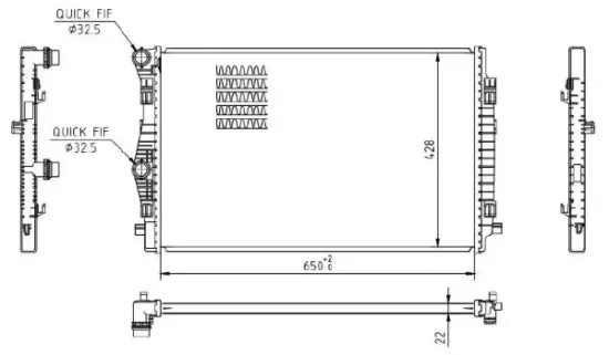 Kühler, Motorkühlung MTR 13054822 Bild Kühler, Motorkühlung MTR 13054822