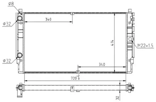 Kühler, Motorkühlung MTR 13054829 Bild Kühler, Motorkühlung MTR 13054829