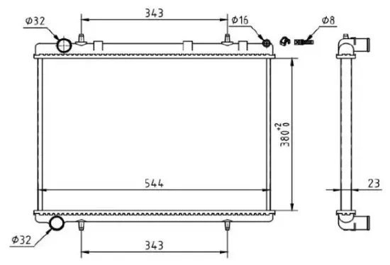 Kühler, Motorkühlung MTR 13054830 Bild Kühler, Motorkühlung MTR 13054830
