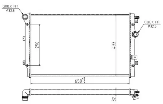 Kühler, Motorkühlung MTR 13054832 Bild Kühler, Motorkühlung MTR 13054832