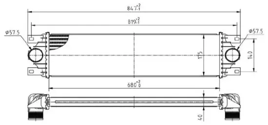 Ladeluftkühler MTR 13054834 Bild Ladeluftkühler MTR 13054834