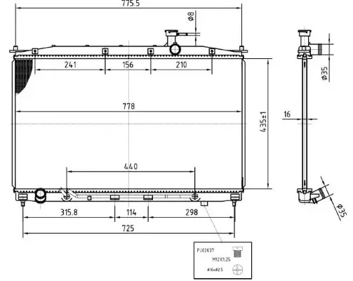Kühler, Motorkühlung MTR 13054841 Bild Kühler, Motorkühlung MTR 13054841
