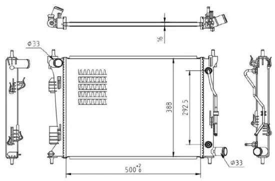 Kühler, Motorkühlung MTR 13054854 Bild Kühler, Motorkühlung MTR 13054854