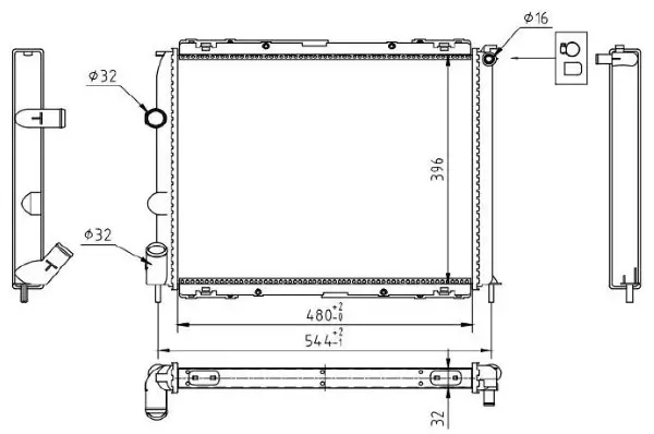Kühler, Motorkühlung MTR 13054860