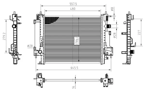 Kühler, Motorkühlung MTR 13054867