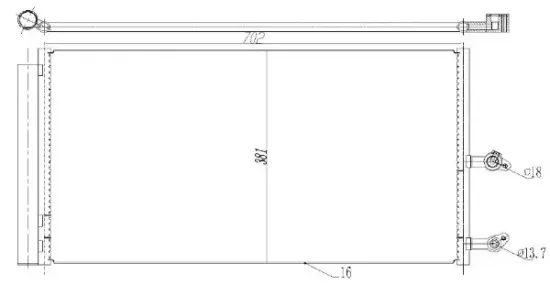 Kondensator, Klimaanlage MTR 13054868 Bild Kondensator, Klimaanlage MTR 13054868