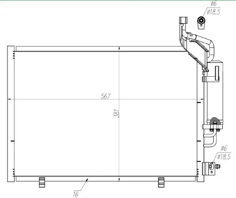 Kondensator, Klimaanlage MTR 13054879