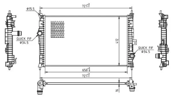 Kühler, Motorkühlung MTR 13054882