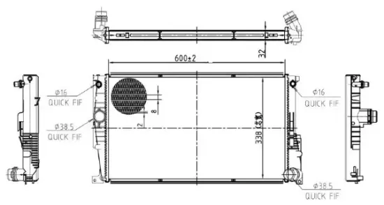 Kühler, Motorkühlung MTR 13054884 Bild Kühler, Motorkühlung MTR 13054884