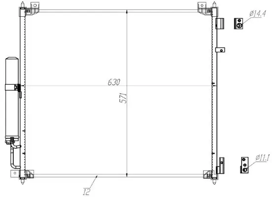 Kondensator, Klimaanlage MTR 13054885