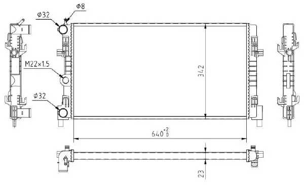 Kühler, Motorkühlung MTR 13054891