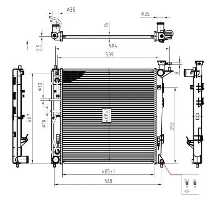 Kühler, Motorkühlung MTR 13054897